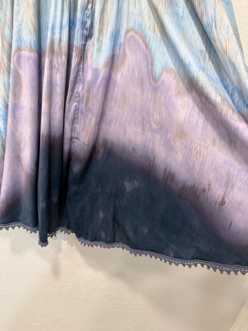 Free People Intimately Cami Small Tie Dye Boho Flowy Lace Trim Tank Top - Picture 4 of 5